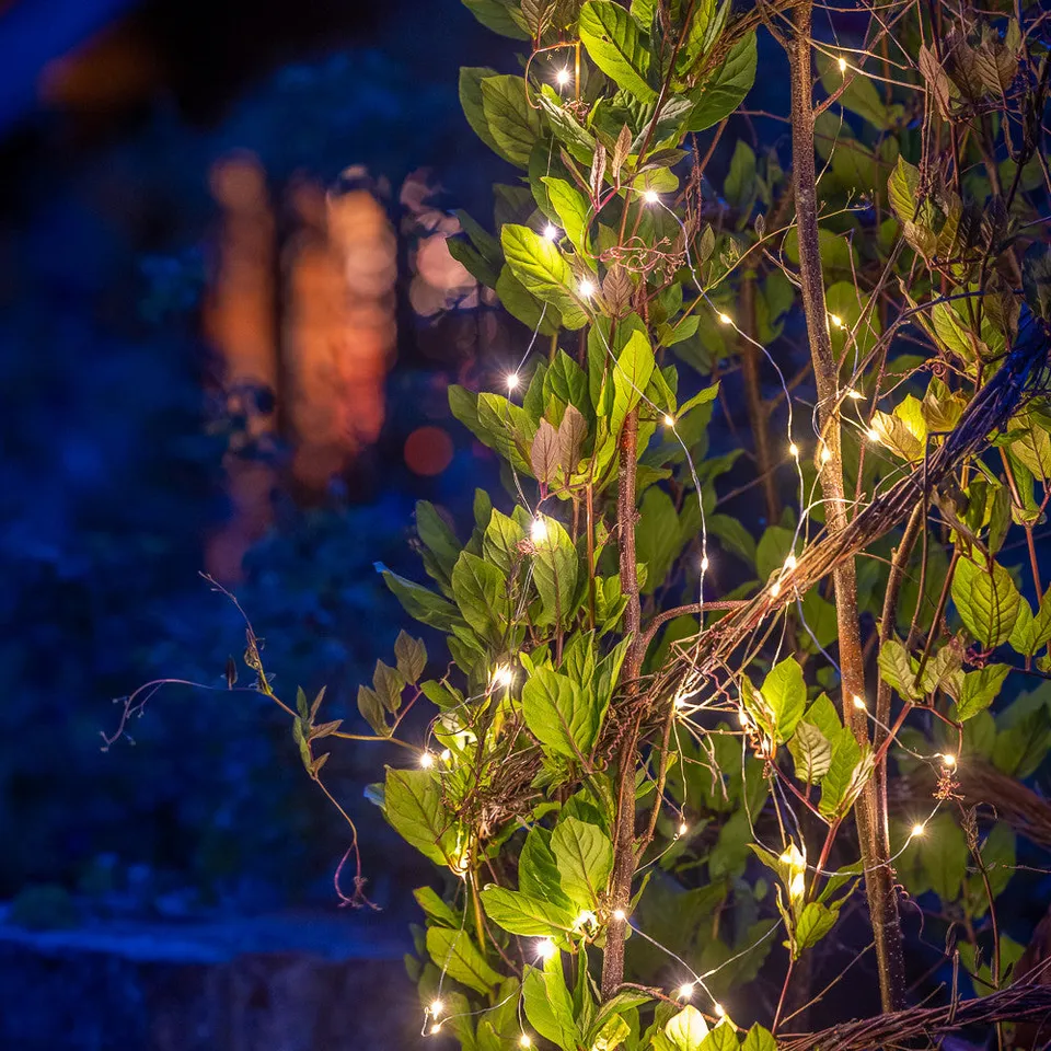 Sarah Raven Solar Raindrop Wire Lights Lichterkette 50 LED