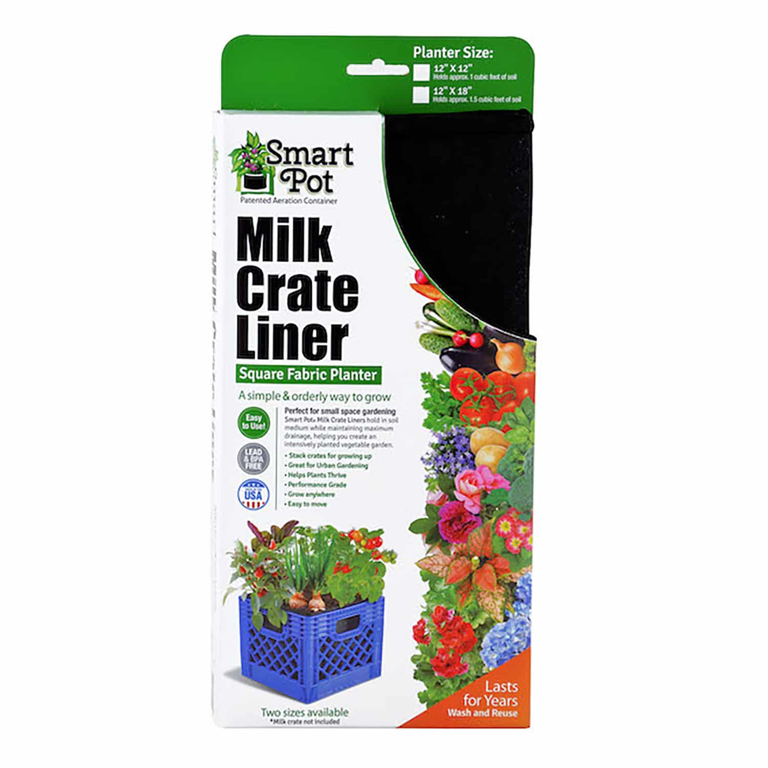 Smart Pot Milk Crate Liner Pflanzsack 30x30x30 cm
