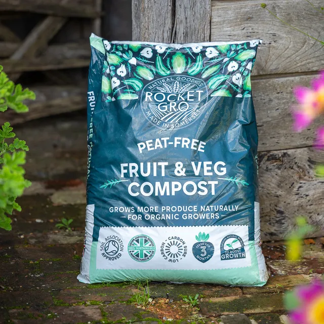 Sarah Raven RocketGro Fruit Veg Kompost Blumenerde 40L torffrei