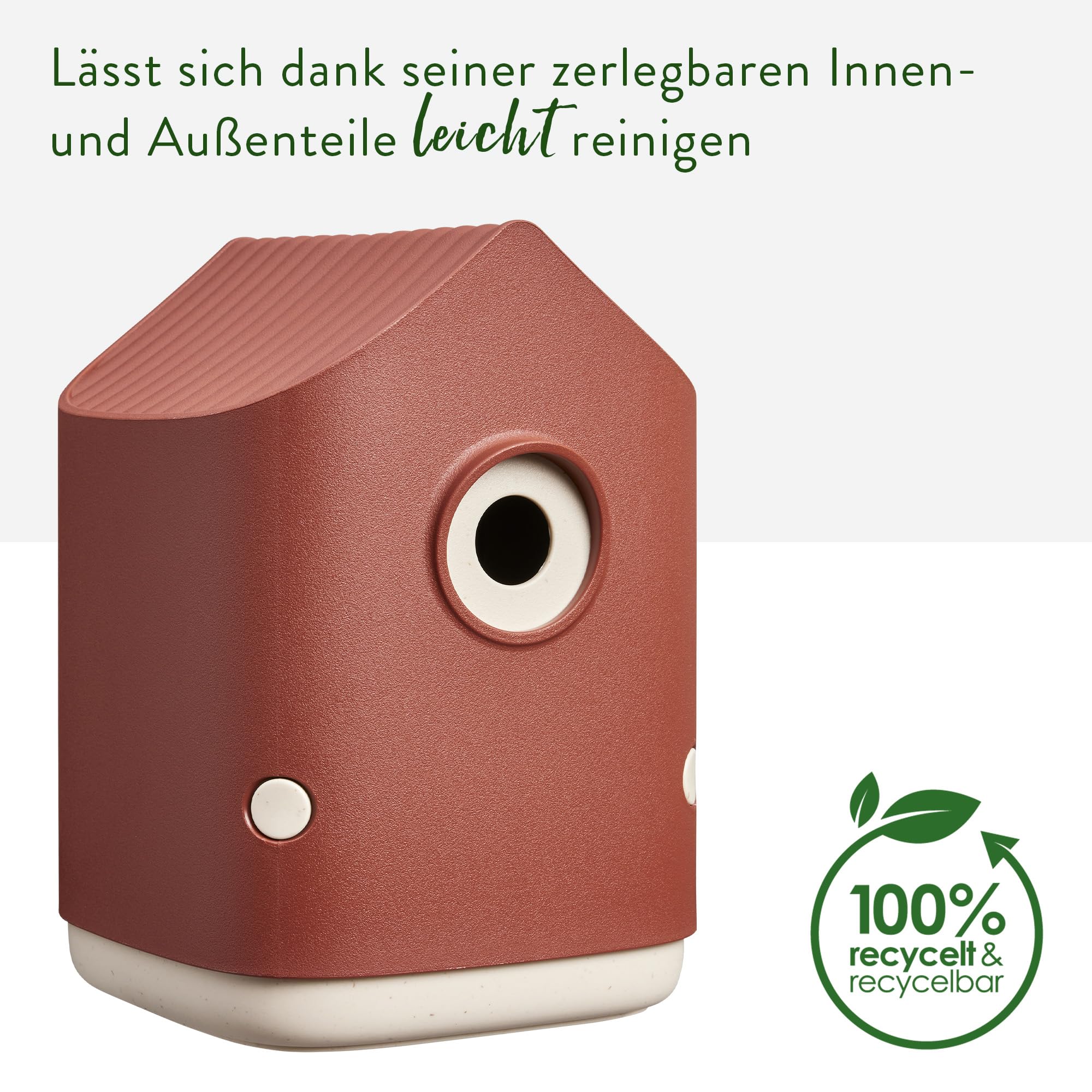 elho Cosy Vogelhaus 18 cm Tuscan Red recycelt