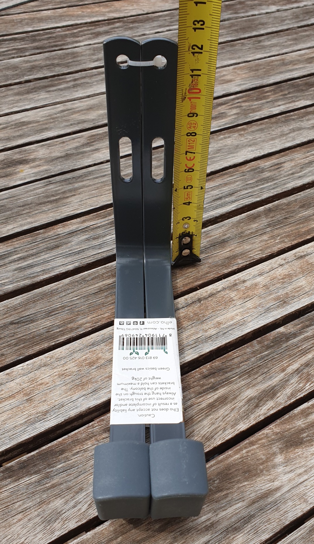 elho Green Basics Wandhalter Metall Anthracite Balkon