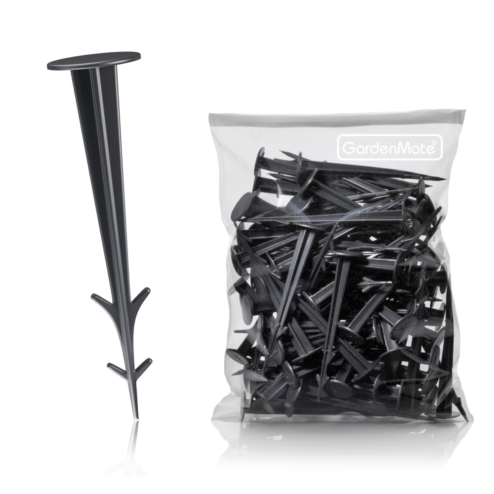 GardenMate Erdanker 120 mm Kunststoff Bodenanker 100 Stück flach