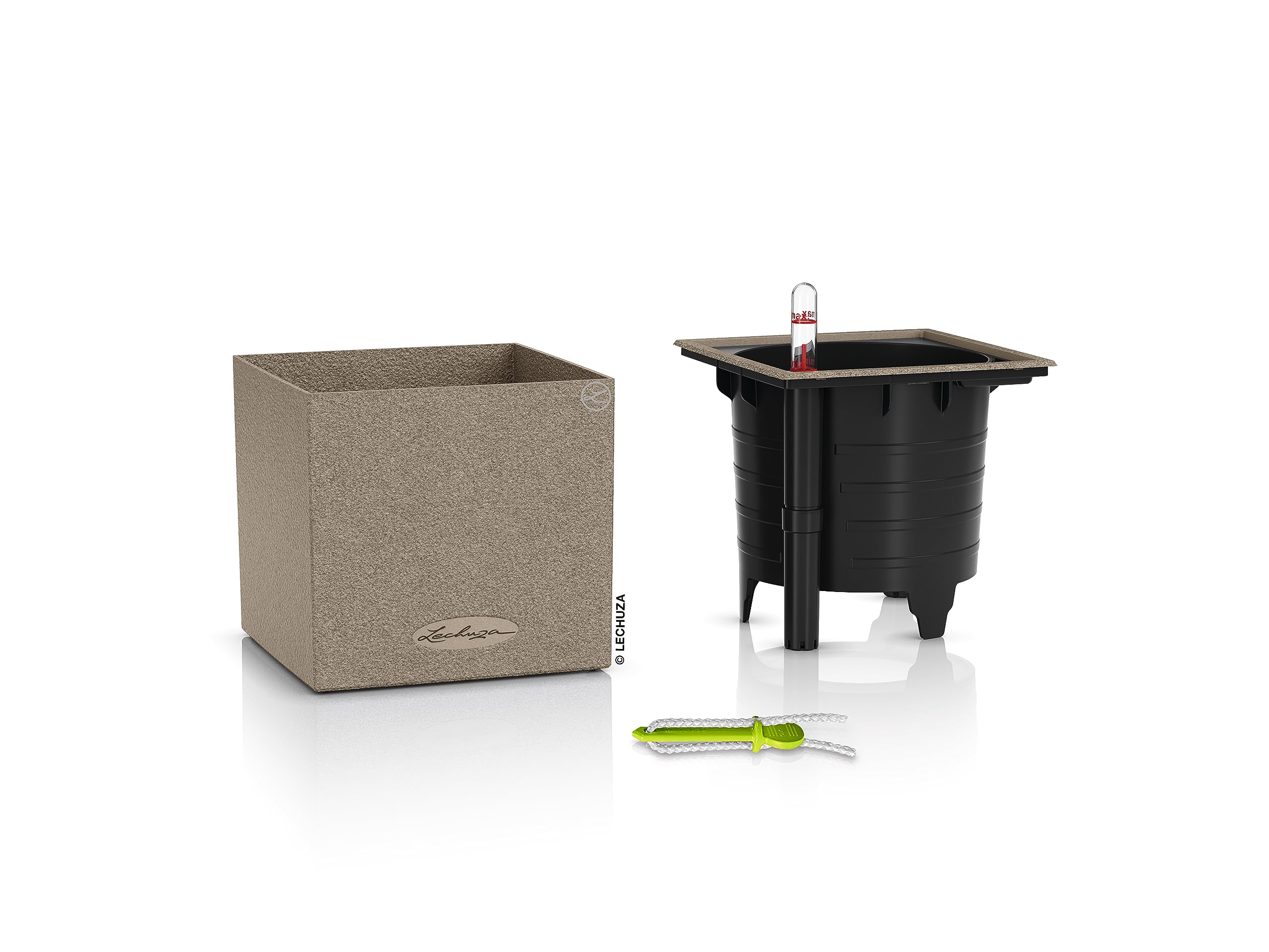 Lechuza Canto Stone 14 Kräutertopf Sandbeige Bewässerung