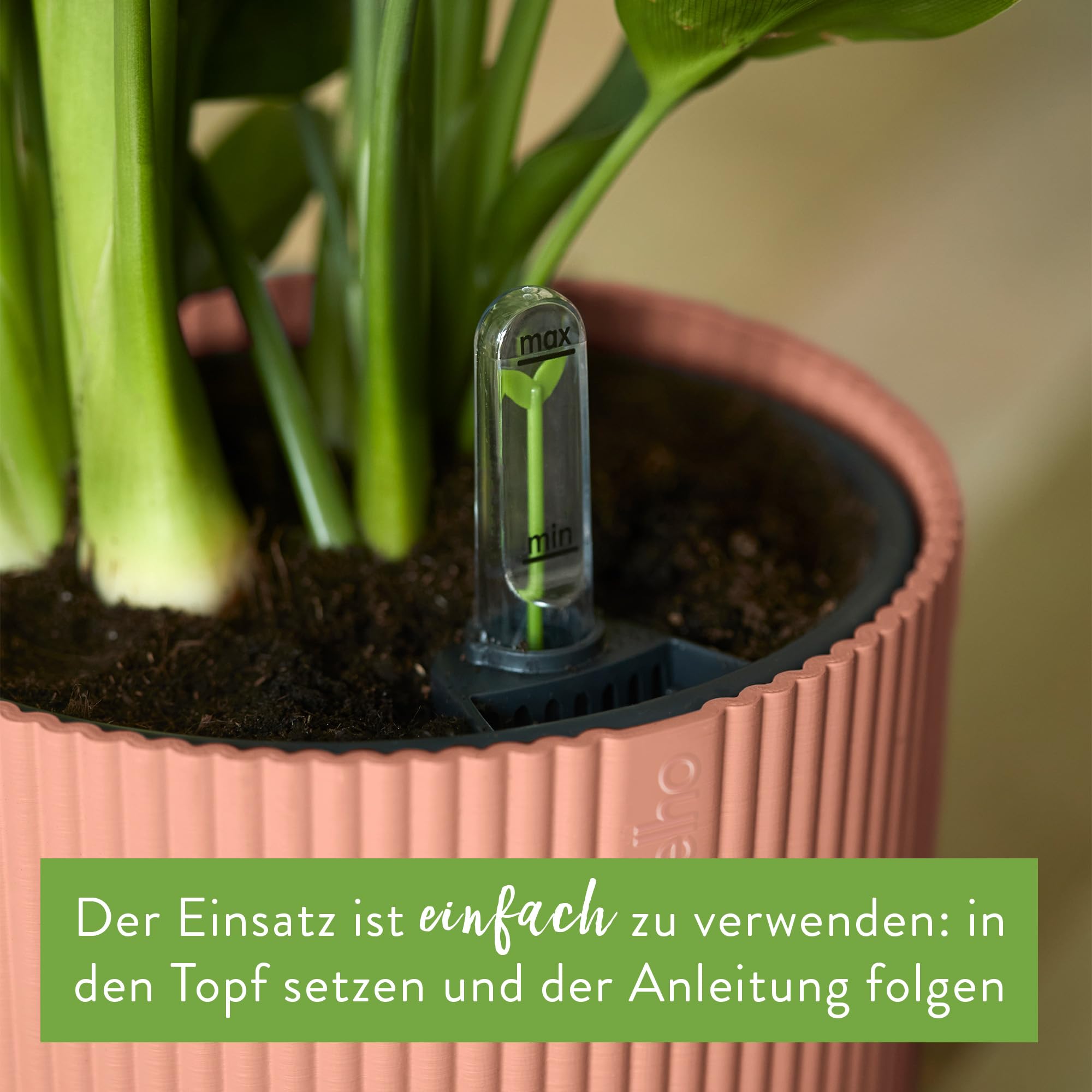 elho Vibes Fold Rund 22 Blumentopf zartrosa mit Bewässerung