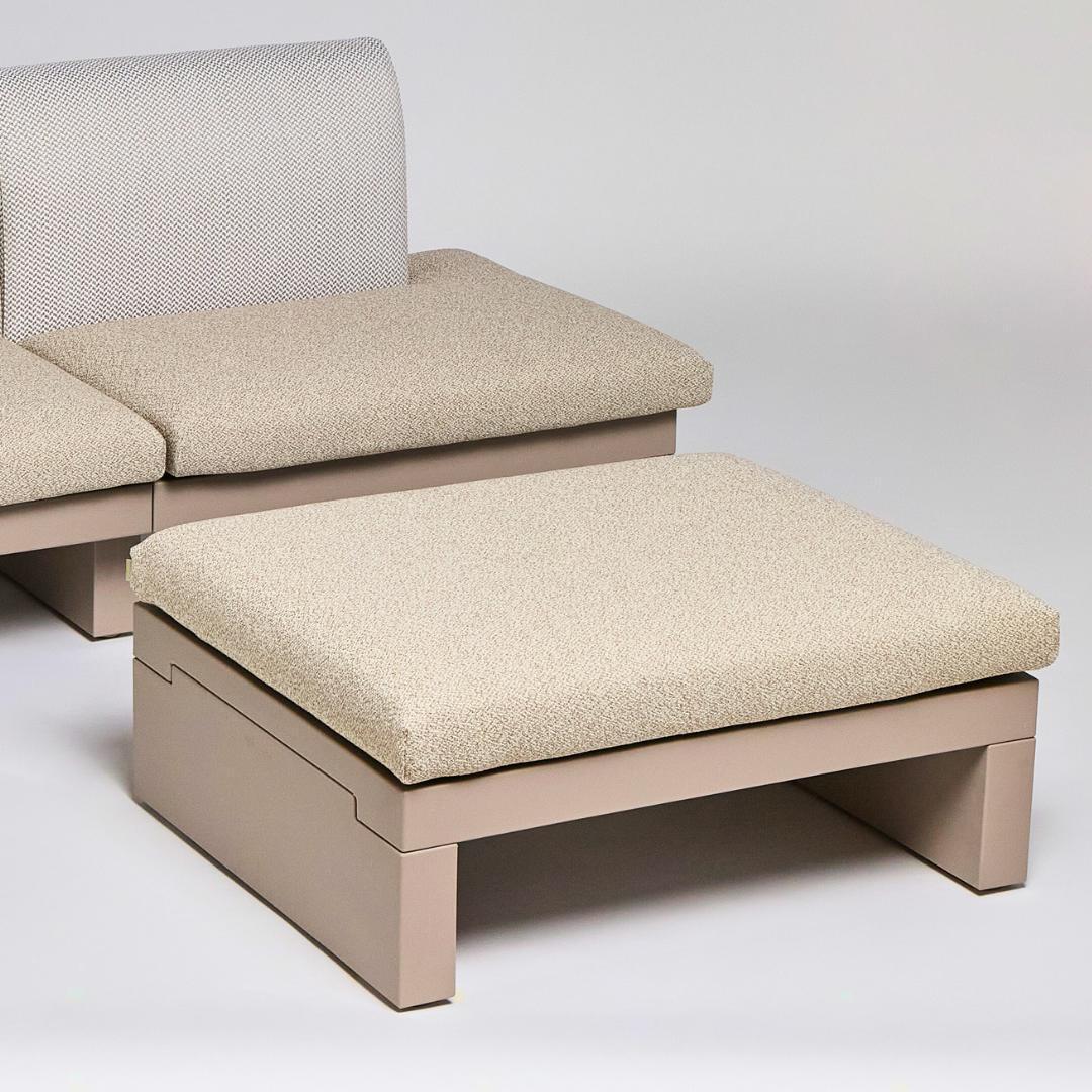 Serralunga Riviera Pouf Hocker Castoro Lorkey Tortora