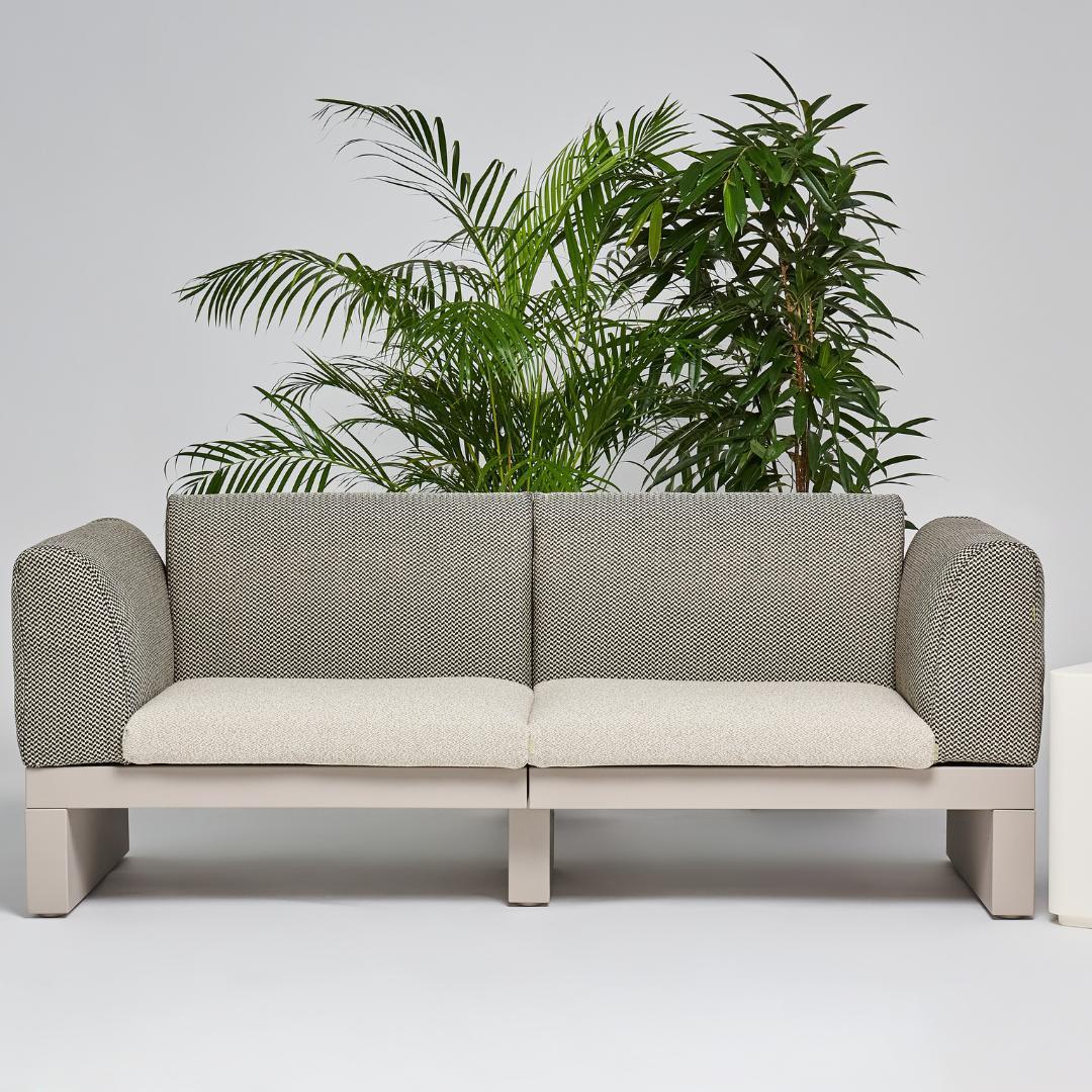 Serralunga Riviera Sofa 2-Sitzer Castoro mit Armlehne