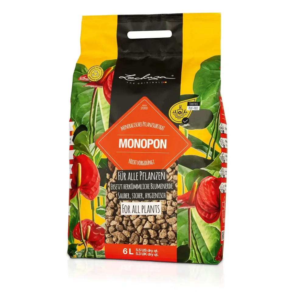 Lechuza Monopon Pflanzsubstrat mineralisch 6 Liter torffrei
