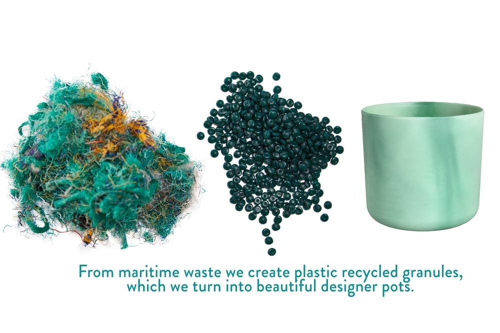 elho Ocean Collection Blumentopf 3er-Set Pazifikgrün recycelt