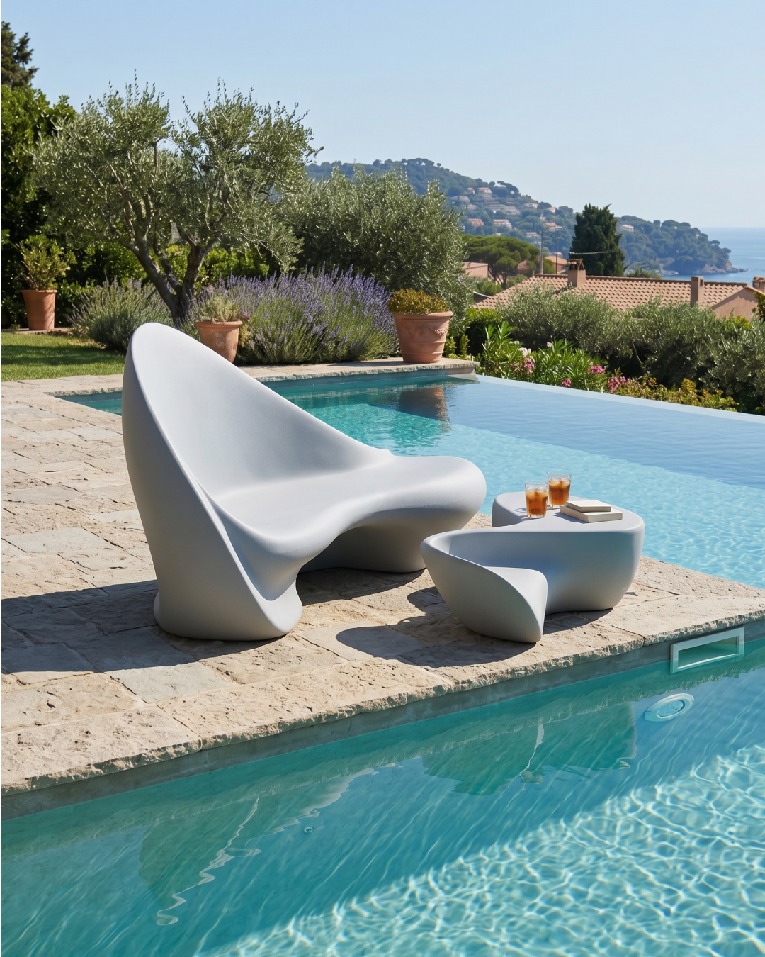 Serralunga Ripple Sofa Anthrazit Outdoor gewellt