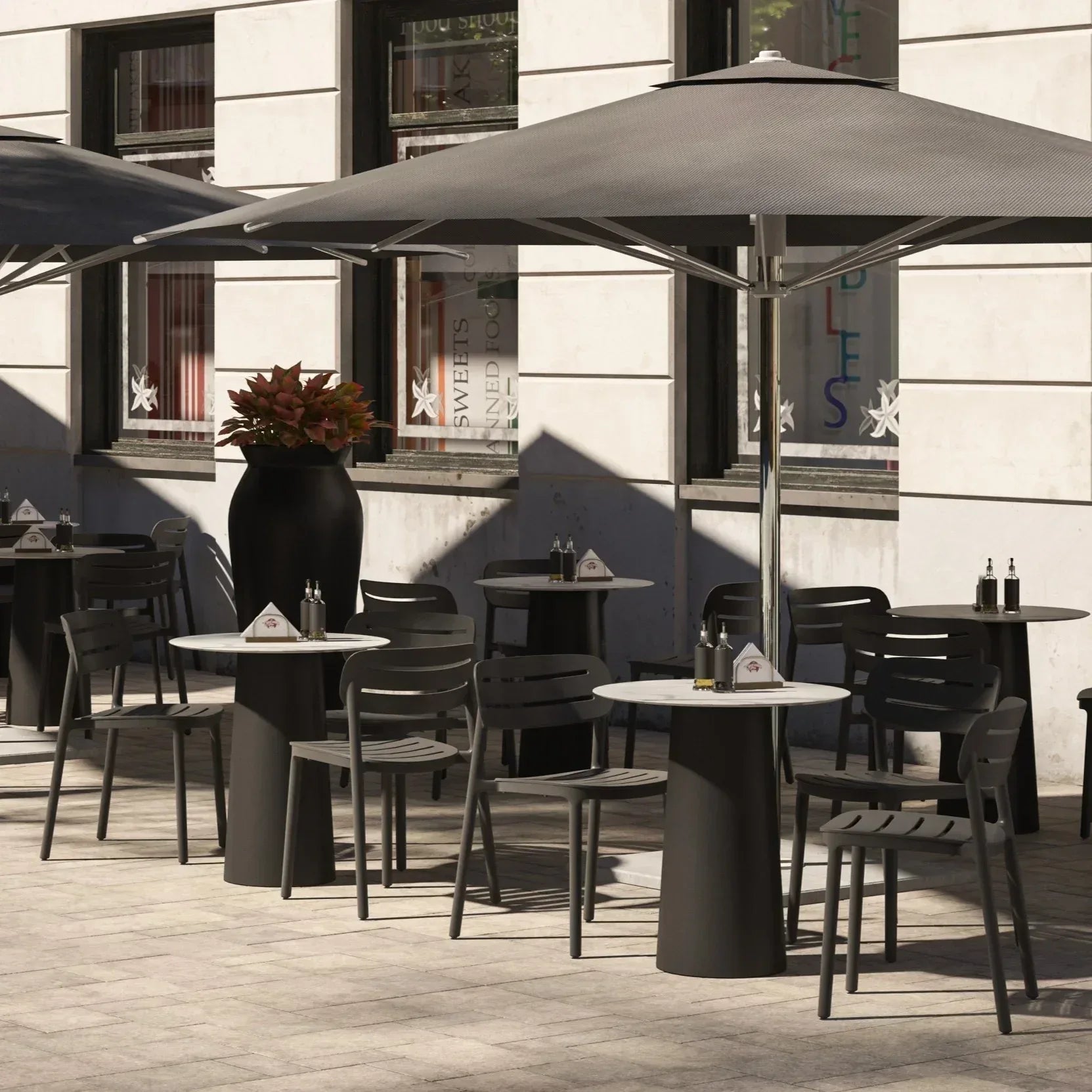 Serralunga LouLou 105 Slim Tisch Rund 60 Carrara Weiß