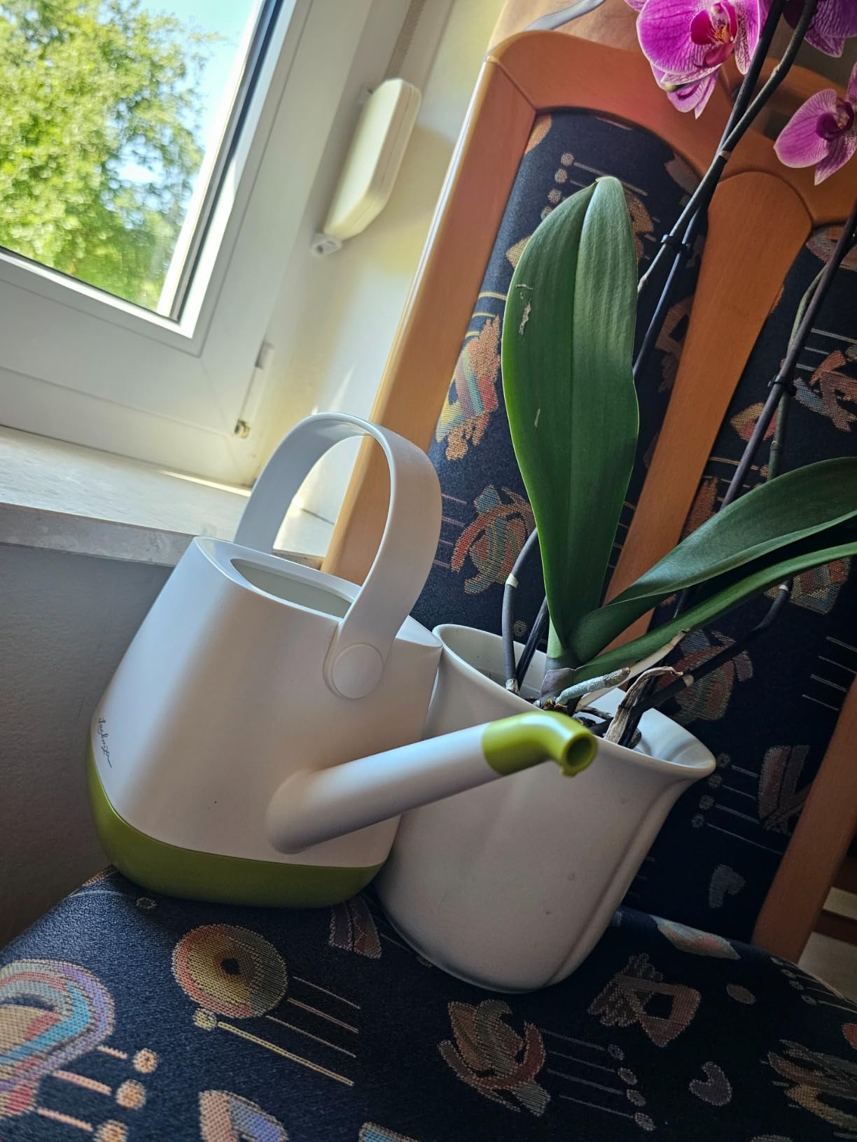 Lechuza Yula Gießkanne Weiß Grau 1,7 l Seidenmatt