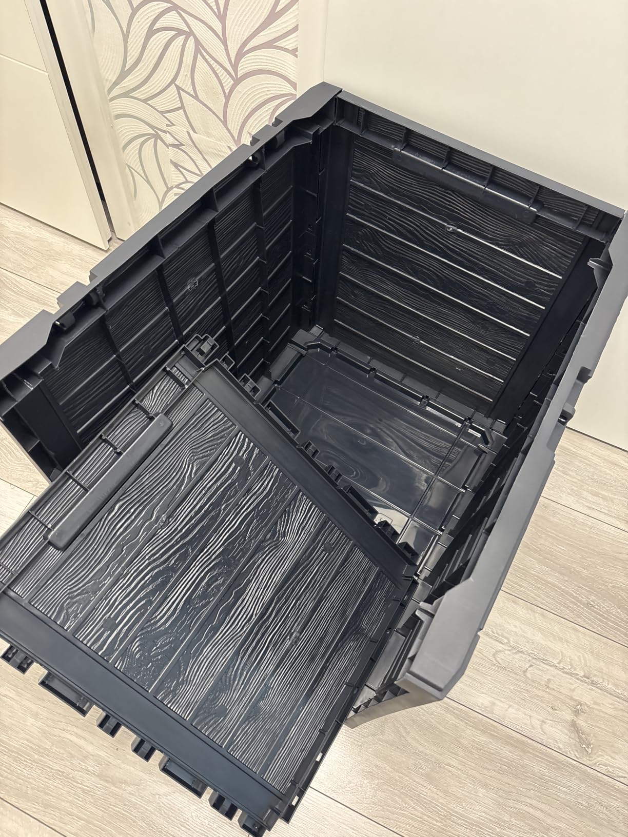 Prosperplast Woodebox Gartenbox 140 Liter Anthrazit