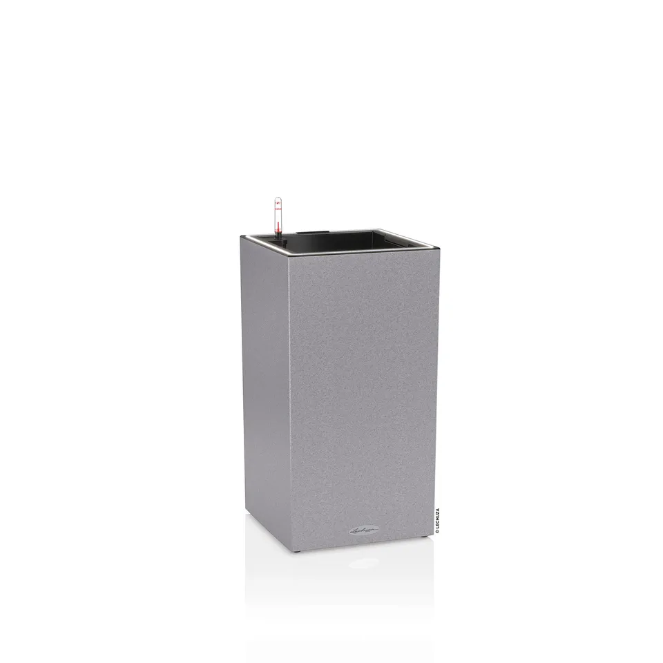 Lechuza Canto Stone 30 High LED Pflanzgefäß steingrau 12 L