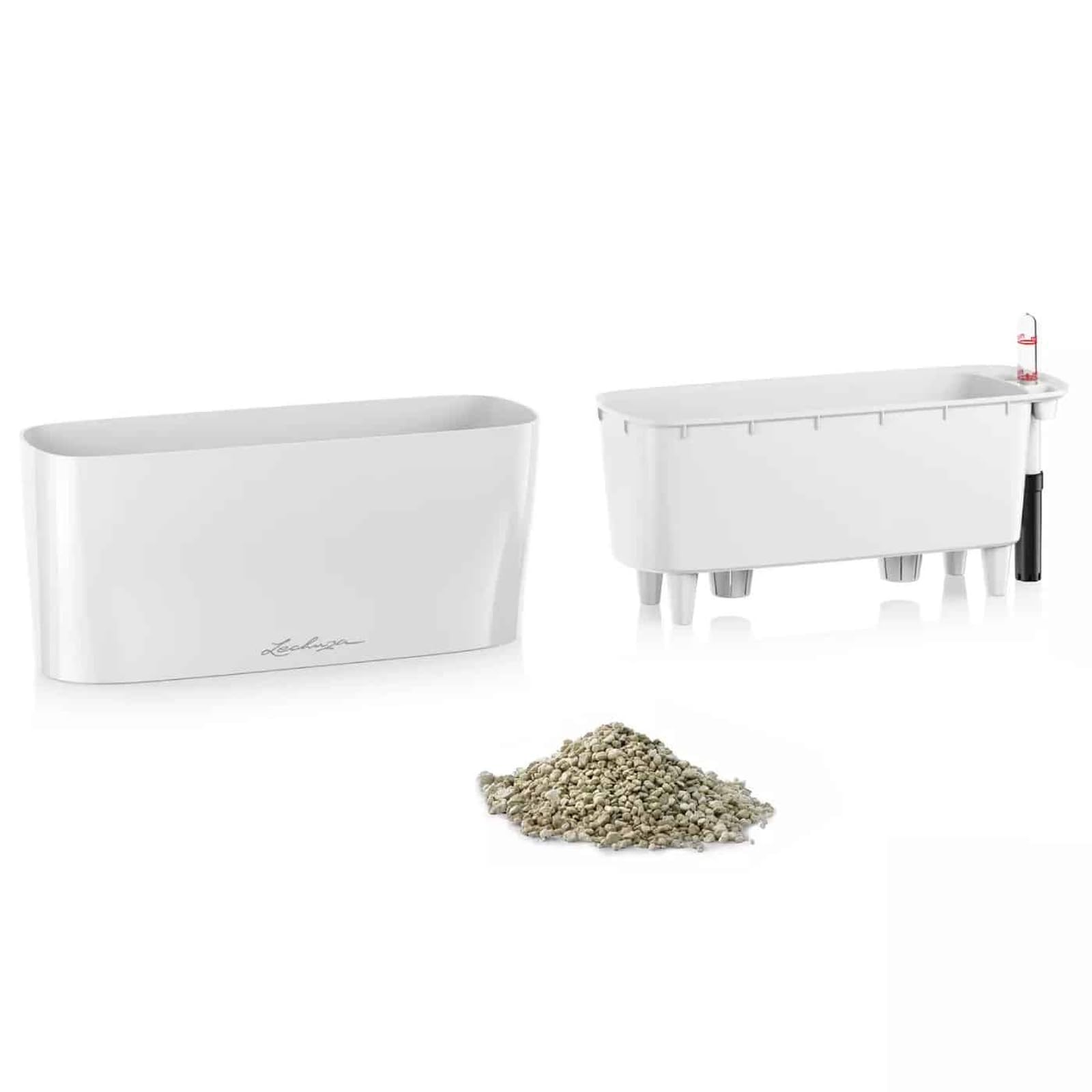 Lechuza Delta 20 Pflanzgefäß Anthrazit Metallic Bewässerung