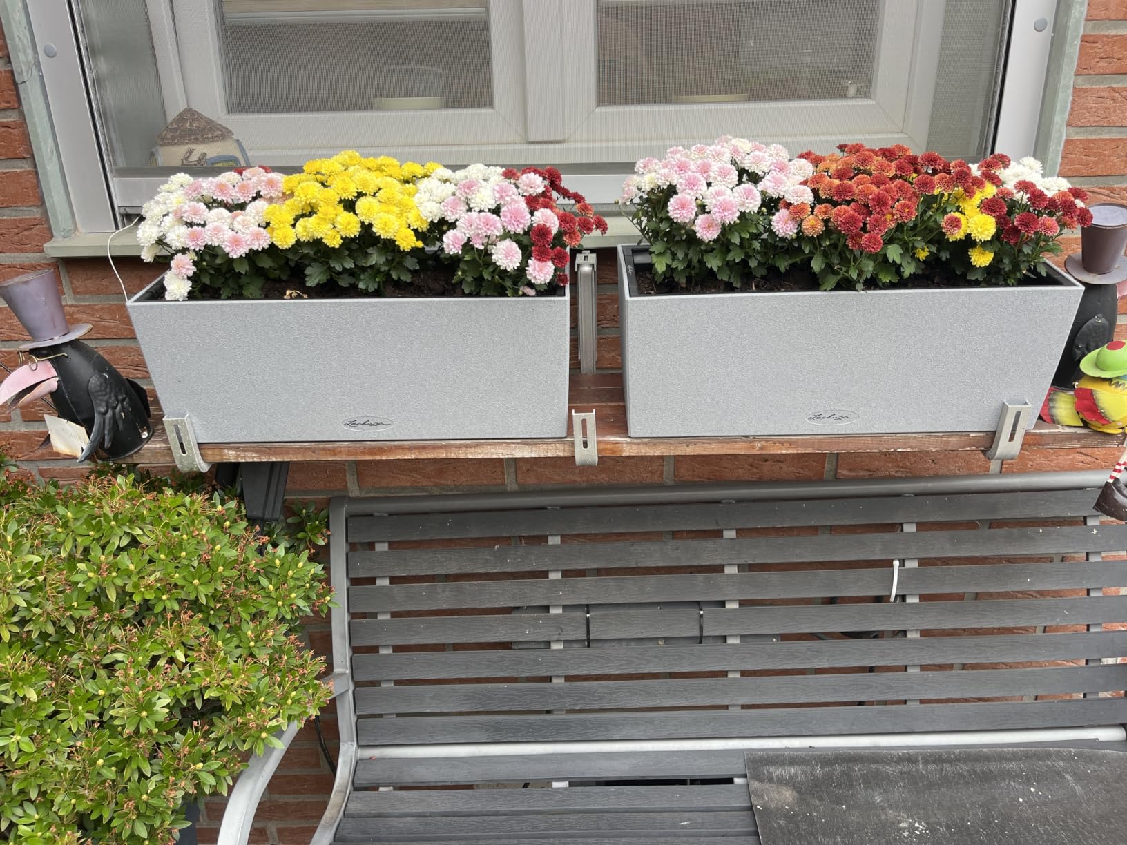 Lechuza Balconera Stone Pflanzkasten 50 cm steingrau Bewässerung